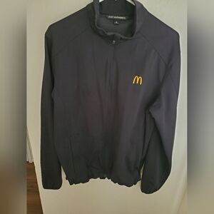 Mcdonald's Employee Jacket Black Logo Zip Up Women's Size Small